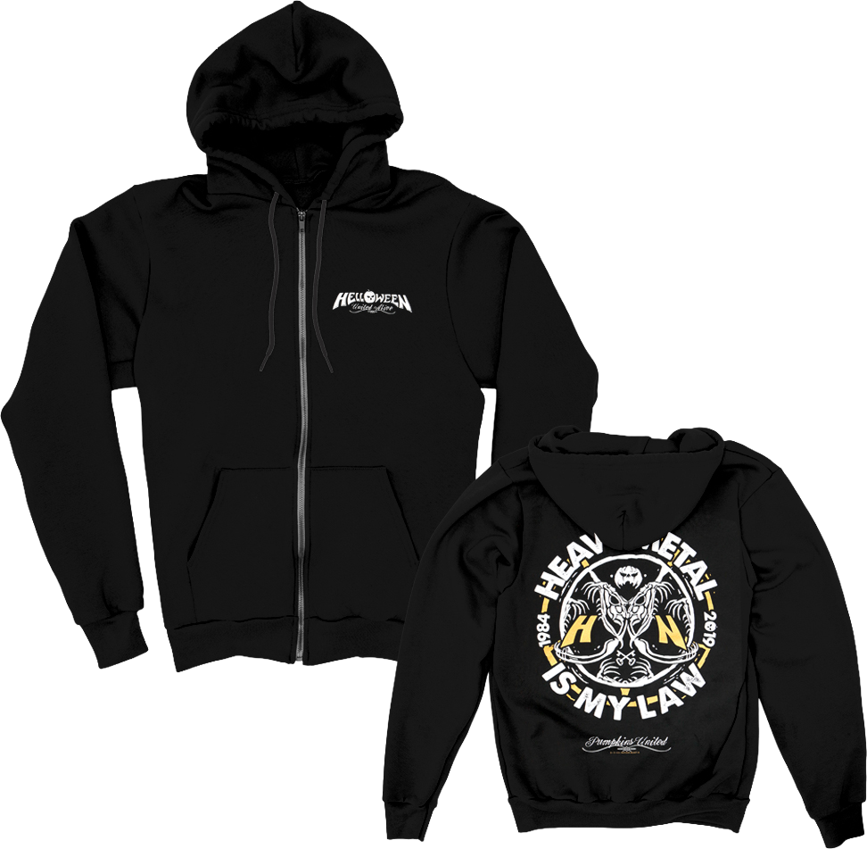 Heavy Metal Law Zip Up Hoodie (Black)