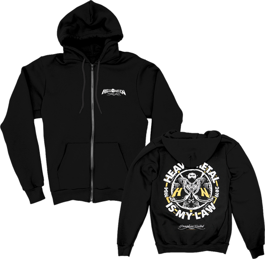 Heavy Metal Law Zip Up Hoodie (Black)