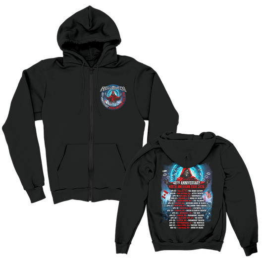 Helloween 40th Anniversary 2026 Tour Zip Up Hoodie (Black)