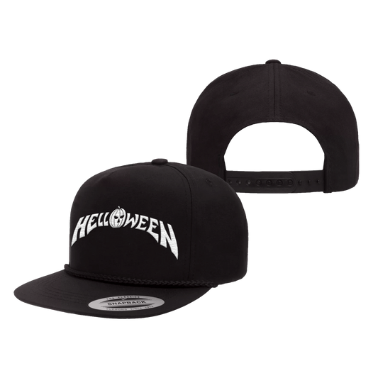 Helloween Embroidered Logo Poplin Snapback Hat (Black)