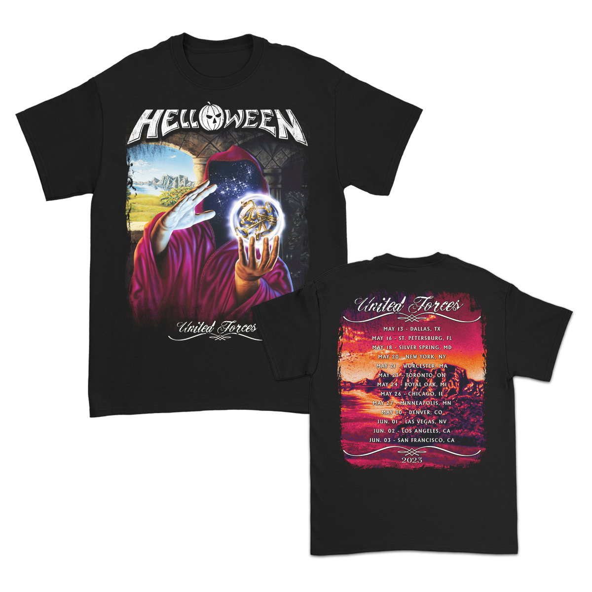 Helloween United Forces KOTSK 2023 Tour T-Shirt (Black)
