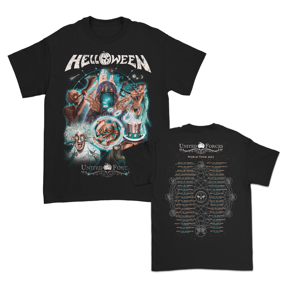 Helloween Collage 2023 Tour T-Shirt (Black)