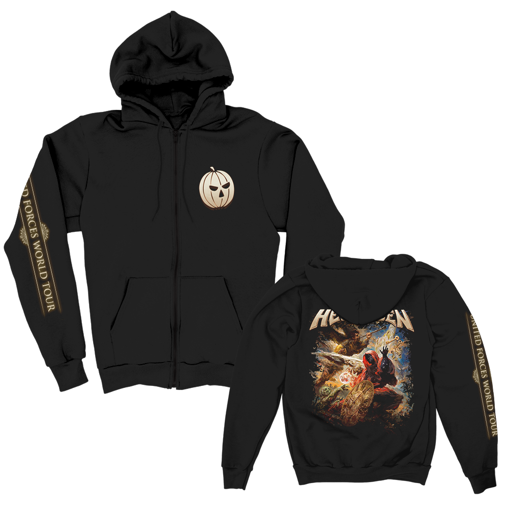 Helloween United Forces Self-Titled World Tour Zip Up Hoodie (Black)